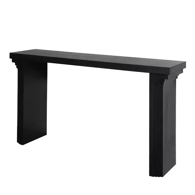 Okak 58IN Consolle Minimalista con Gambe Curve, Tavolo da Ingresso con Piano e Gambe Spessi, Tavolo da Ingresso per Soggiorno, Atrio