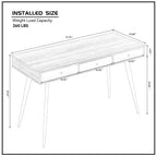 Scrivania moderna Okak 47.24IN con design minimalista, scrivania per computer con 1 cassetto e 2 ripiani, piccola scrivania per casa, ufficio