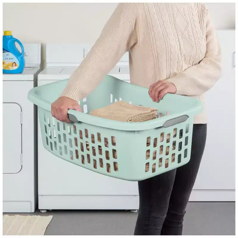 Cesta portabiancheria Sterilite HipHold, 1,5 Bushel, in plastica, color menta, confezione da 24 pezzi