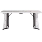 Tavolo da pranzo rettangolare Okak da 180 cm per 8 persone, tavolo da cucina impermeabile con gambe regolabili, tavolo da pranzo per cucina, ufficio