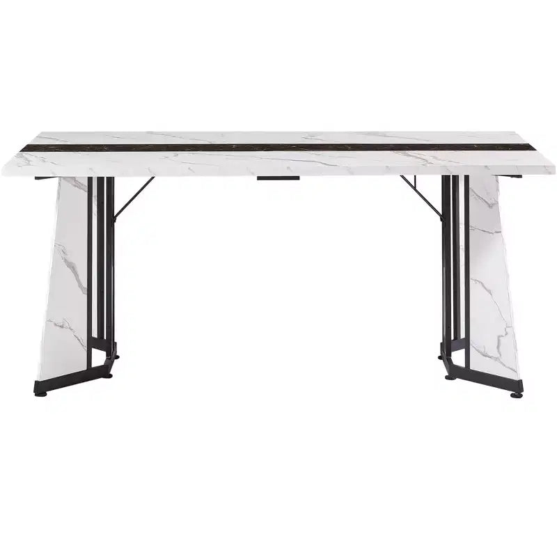 Tavolo da pranzo rettangolare Okak da 180 cm per 8 persone, tavolo da cucina impermeabile con gambe regolabili, tavolo da pranzo per cucina, ufficio