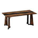 Tavolo da pranzo rettangolare Okak da 180 cm per 8 persone, tavolo da cucina impermeabile con gambe regolabili, tavolo da pranzo per cucina, ufficio