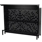Indoor Bars with Storage Cabinet and Shelves - Black Bar Unit for Kitchen Storage Organization with Shelves