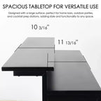 Banconi da Bar Interni con Mobile Contenitore e Scaffali - Mobile Bar Nero per l'Organizzazione e il Contenimento della Cucina con Scaffali