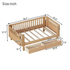 Whisen Letto a piattaforma singolo in legno moderno ed elegante con sponde per bambini e bambine
