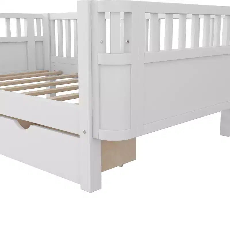 Whisen Letto a piattaforma singolo in legno moderno ed elegante con sponde per bambini e bambine