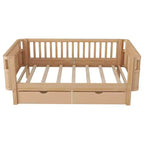 Whisen Letto a piattaforma singolo in legno moderno ed elegante con sponde per bambini e bambine