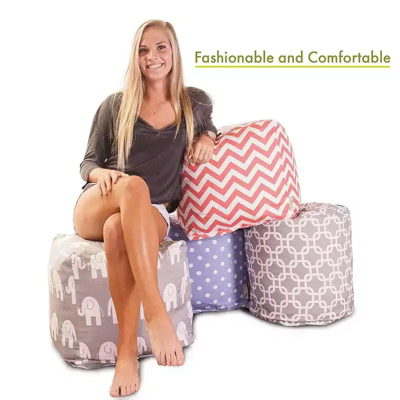 Majestic Home Goods,Pouf Cubo Aruba