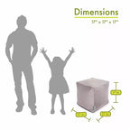 Majestic Home Goods,Pouf cubo in finta pelle scamosciata
