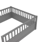 GDFStudio Julian Letto a Pavimento Moderno Montessori con Recinzione