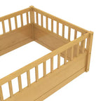 GDFStudio Julian Letto a Pavimento Moderno Montessori con Recinzione