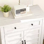 Mobiletto contenitore in stile rustico regolabile, con 3 ripiani,