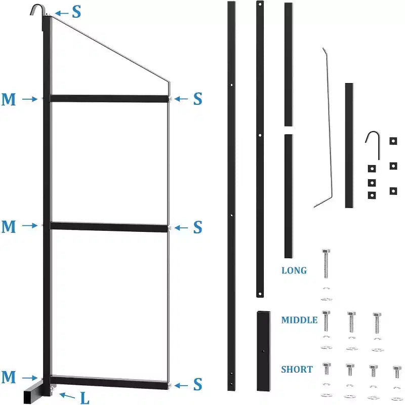 COZONY Robusto Ripiano a 3 Livelli per Container in Acciaio, 22x60, Capacità 499 kg, Scaffale Sospeso per Container e Garage