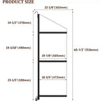 COZONY Robusto Ripiano a 3 Livelli per Container in Acciaio, 22x60, Capacità 499 kg, Scaffale Sospeso per Container e Garage