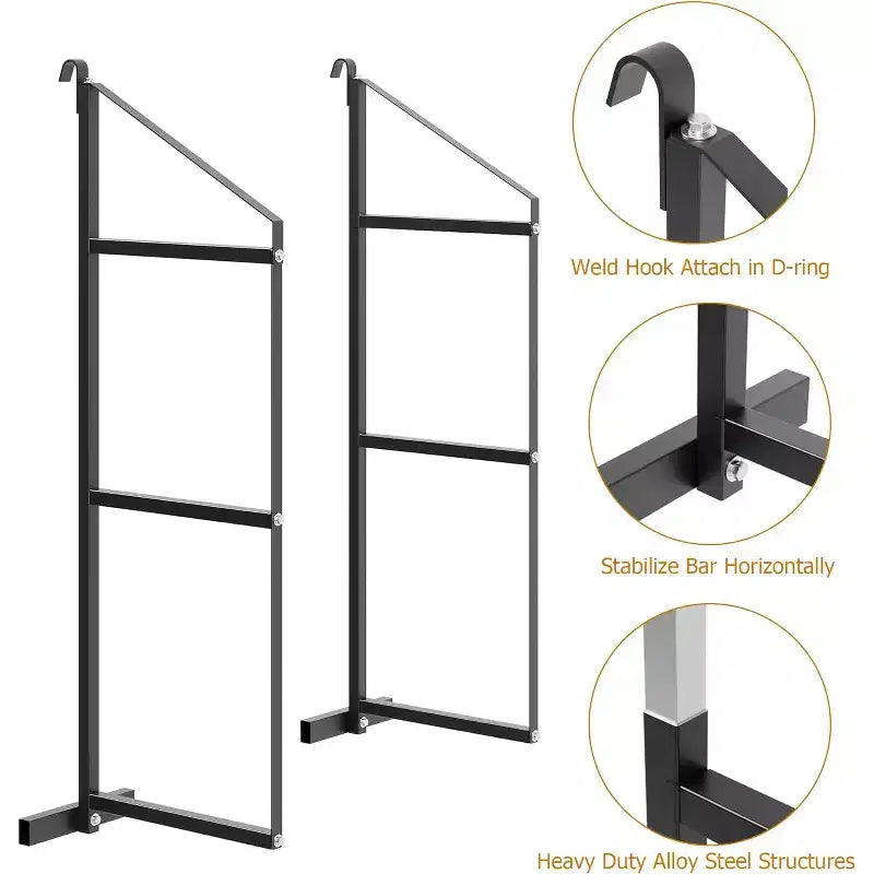 COZONY Robusto Ripiano a 3 Livelli per Container in Acciaio, 22x60, Capacità 499 kg, Scaffale Sospeso per Container e Garage