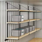 COZONY Robusto Ripiano a 3 Livelli per Container in Acciaio, 22x60, Capacità 499 kg, Scaffale Sospeso per Container e Garage