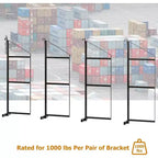 COZONY Robusto Ripiano a 3 Livelli per Container in Acciaio, 22x60, Capacità 499 kg, Scaffale Sospeso per Container e Garage