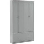 HomeStock 74 in H and 12.5 in.W Metal Utility Storage Cabinets with 2 -Doors and 3 Shelves