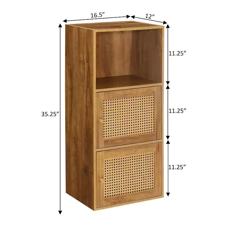 HomeStock Armadietti multiuso in truciolare da 89,5 cm H e 42 cm L con 2 ante e 2 ripiani