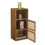 HomeStock Armadietti multiuso in truciolare da 89,5 cm H e 42 cm L con 2 ante e 2 ripiani