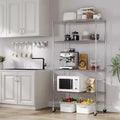 5-Tier Storage Shelves with Wheels, Metal Garage Shelving, Adjustable Pantry Shelf, Commercial Shelving