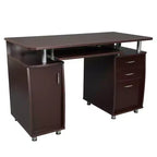 Okak 47.5IN Scrivanie Moderne per Ufficio Domestico, Scrivania per Computer con 3 Cassetti e 1 Anta Armadio, Scrivania per Soggiorno, Studio