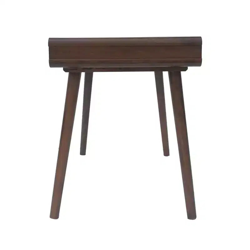 Okak 40IN Scrivania Elegante in Piedi con Grandi Cassetti, Scrivania per Computer con Gambe in Legno, Scrivania da Ufficio per Postazione di Lavoro, Sala Lettura, Marrone