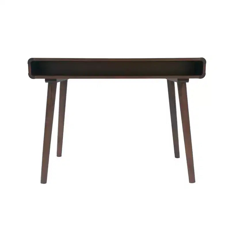 Okak 40IN Scrivania Elegante in Piedi con Grandi Cassetti, Scrivania per Computer con Gambe in Legno, Scrivania da Ufficio per Postazione di Lavoro, Sala Lettura, Marrone