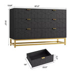 Comò a 6 cassetti, comò moderno da camera in legno con cassetti portaoggetti, mobile TV in stile rustico per soggiorno, camera da letto, corridoio