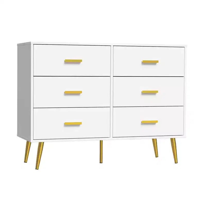 Consolle con 6 cassetti, cassettiera alta per camera da letto, torre di cassetti alta, unità organizer con cassetti portaoggetti