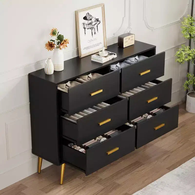 Consolle con 6 cassetti, cassettiera alta per camera da letto, torre di cassetti alta, unità organizer con cassetti portaoggetti