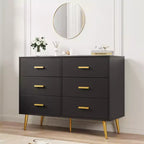 Console Table with 6-Drawer,Tall Dresser for Bedroom, Tall Chest of Drawers Tower, Storage Dresser Organizer Units