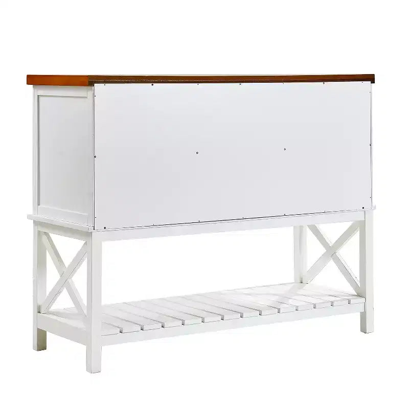 Mobile buffet da 47" per vino e caffè con portabottiglie e cassetto, mobile buffet da cucina in stile rustico con 2 ante e ripiano inferiore per sala da pranzo e soggiorno