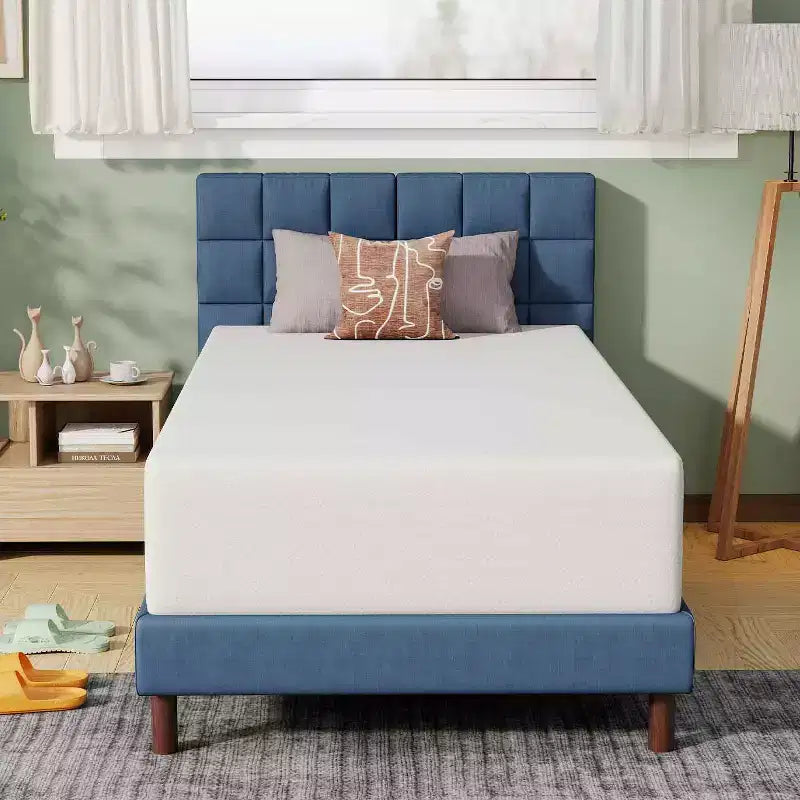 BestMassage Materasso in Memory Foam al Tè Verde da 12 Pollici, Materasso con Gel Rinfrescante, Rigidità Media