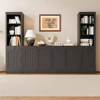 Mobile credenza a 4 ante, buffet contenitore moderno per sala da pranzo, soggiorno e ufficio, ampio spazio di archiviazione