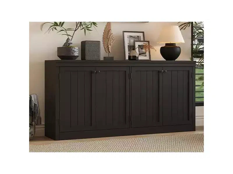 Mobile credenza a 4 ante, buffet contenitore moderno per sala da pranzo, soggiorno e ufficio, ampio spazio di archiviazione