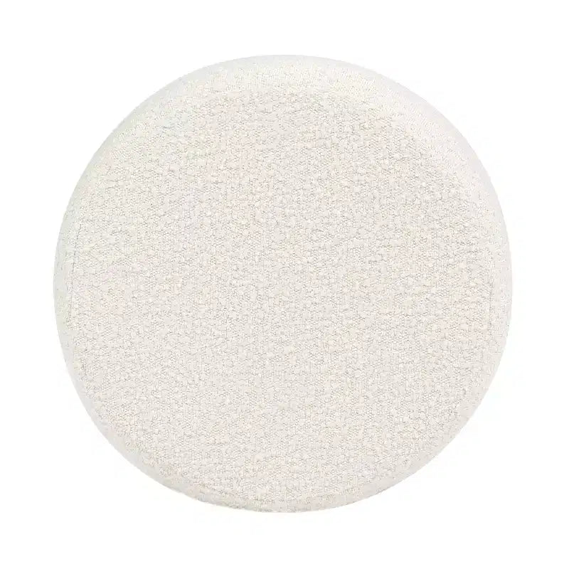 Pouf poggiapiedi rotondo in bouclé GDFStudio Rattler 18.5