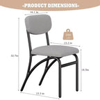 Set di 4 sedie da pranzo in Bouclé, sedie da cucina moderne con gambe in metallo ad arco, capacità 136 kg per sala da pranzo e soggiorno