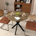 Okak 31.5IN Modern Round Dining Table for 2-4 Person, Kitchen Table with Metal Legs, Round Table for Dining Room, Living Room