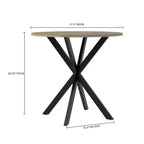 Okak 31.5IN Tavolo da pranzo rotondo moderno per 2-4 persone, tavolo da cucina con gambe in metallo, tavolo rotondo per sala da pranzo, soggiorno