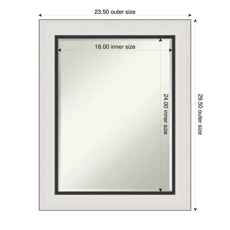 Specchio da parete per bagno Amanti Art Ellie con cornice smussata da mezzo pollice