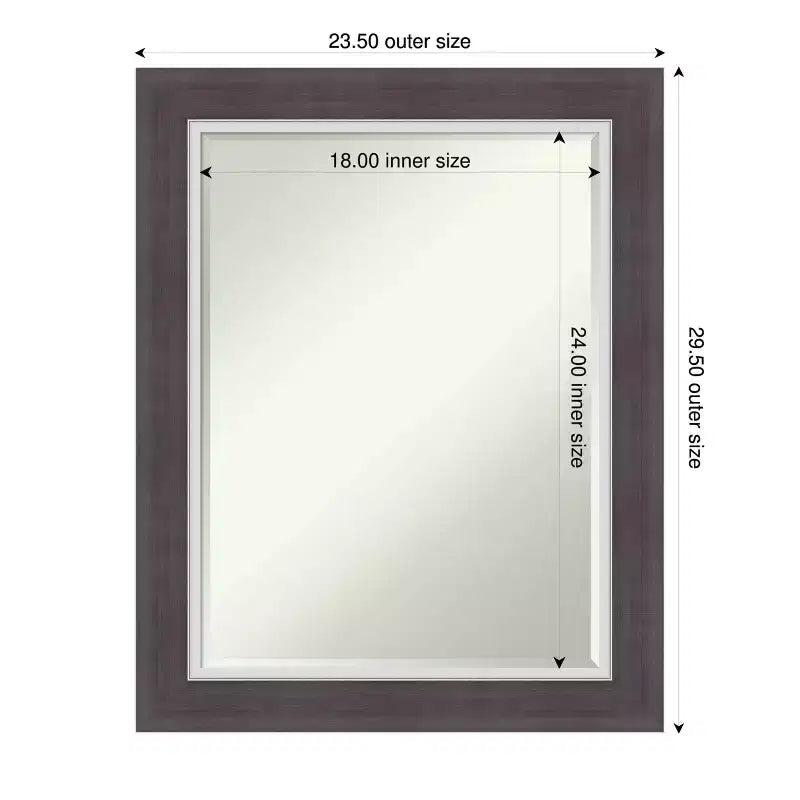 Specchio da parete per bagno Amanti Art Ellie con cornice smussata da mezzo pollice
