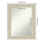 Specchio da parete per bagno Amanti Art Oliver con cornice in legno a mezzo bisello