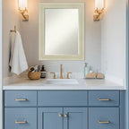 Specchio da parete per bagno Amanti Art Oliver con cornice in legno a mezzo bisello