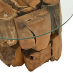 vidaXL Tavolino da caffè marrone in legno massello di teak driftwood Tavolino da caffè medio - Marrone