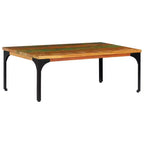 vidaXL Tavolino da caffè in legno massello di recupero multicolore 100x60x35 cm - 60 cm in legno massello di recupero