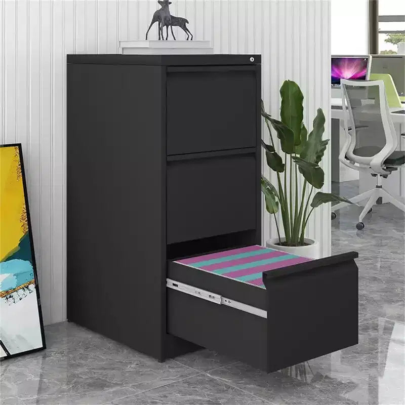 COZONY 3-Drawer File Cabinet with Lock, Vertical Metal Storage for Home Office Organization