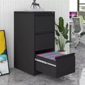 COZONY 3-Drawer File Cabinet with Lock, Vertical Metal Storage for Home Office Organization