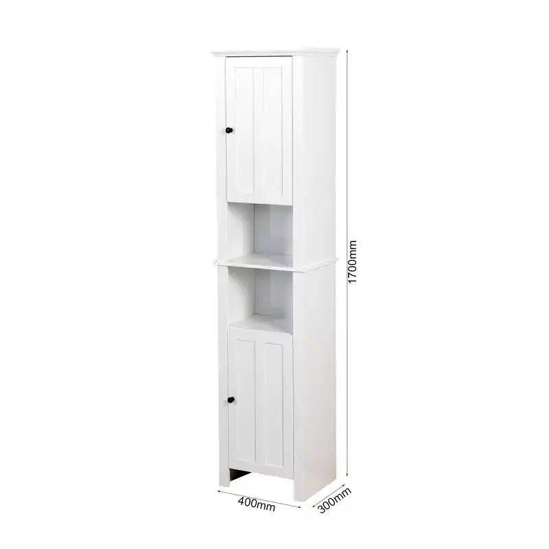 Mobiletto multiuso MAYEERTY da bagno a terra con 2 ante e 6 ripiani, mobile in legno per soggiorno o bagno