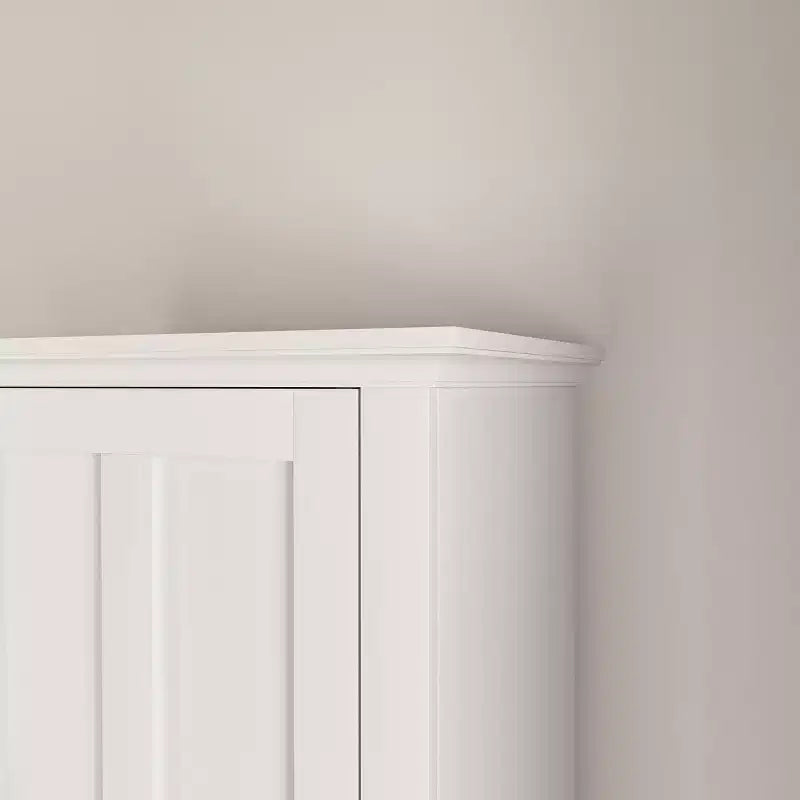 Mobiletto multiuso MAYEERTY da bagno a terra con 2 ante e 6 ripiani, mobile in legno per soggiorno o bagno